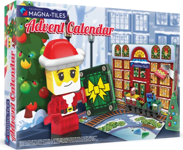 Set de construcție magnetic MAGNA-TILES microMAGS, calendar de Advent, 34 de piese