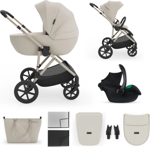 Cărucior combinat 3 în 1 Kinderkraft PRIME 3 sand dune