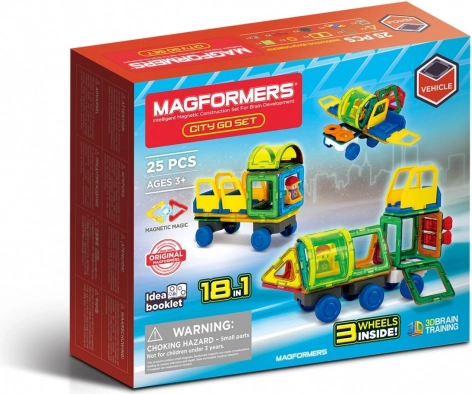 Set Cuburi Magnetice City Go 25 bucăți