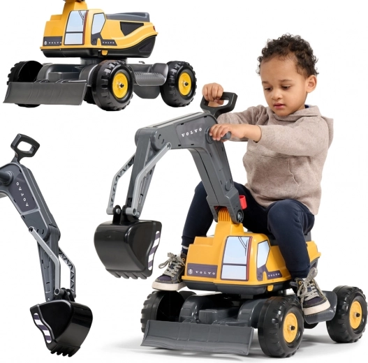 Falk excavator pe roți Volvo cu cabină rotativă și cupă