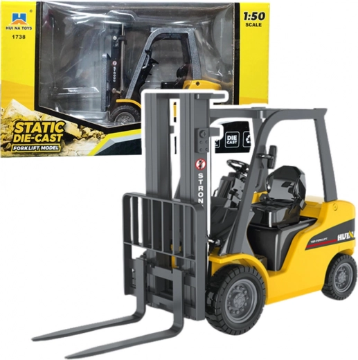 Stivuitor metalic Huina galben 1:50