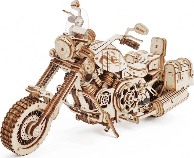 RoboTime kit mecanic 3D din lemn – motocicletă cruiser