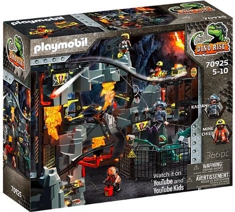 PLAYMOBIL DINO RISE mină de dinozauri cu vagonete și lift