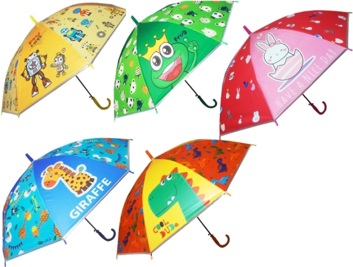 Umbrelă automată pentru copii Swede cu motiv colorat