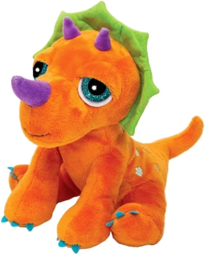 Dinozaur de pluș Triceratops – păpușă moale tip mănușă