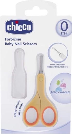 Chicco foarfecă pentru unghii cu vârf rotunjit, portocalie
