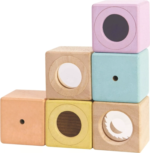 Cuburi senzoriale PlanToys (6 buc.)