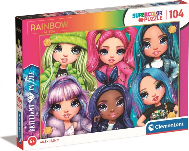 Puzzle Clementoni Rainbow High: Prietene de Curcubeu 104 Piese