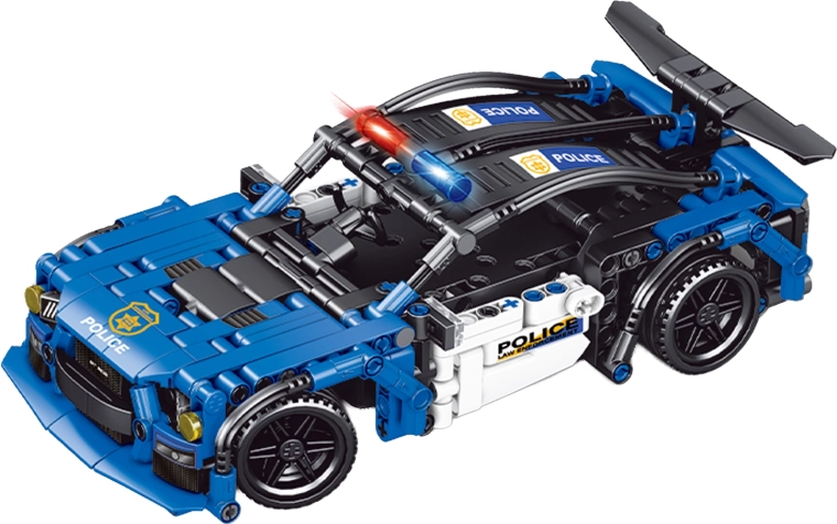 Kit pentru mașină de poliție RC cu telecomandă, 24,5 cm