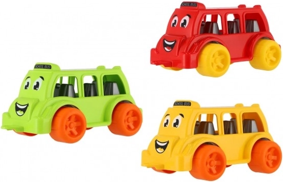 Autobuz școlar din plastic pentru cei mai mici 26 cm – rulare liberă, 3 culori