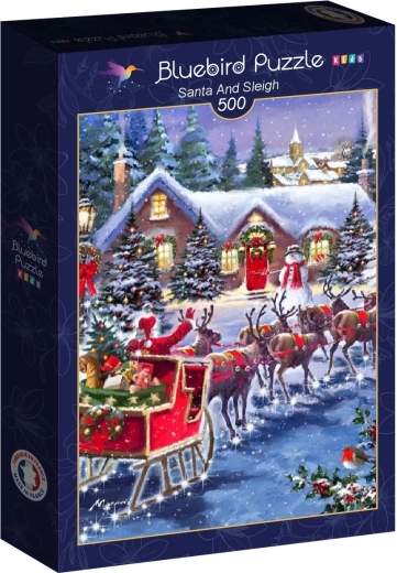 Puzzle Bluebird Sania lui Moș Crăciun 500 piese