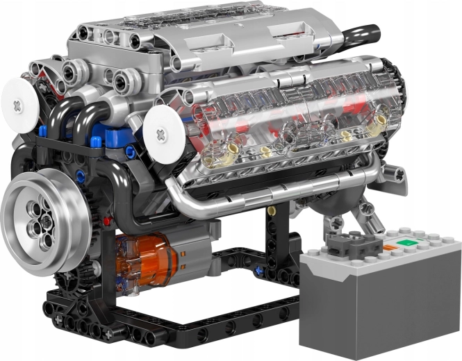 Set de construcție motor V8 Mould King, 552 de piese