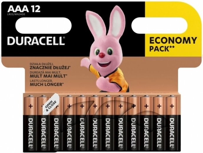 Baterii alcaline AAA DURACELL Basic, 12 buc
