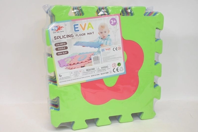 Covoraș puzzle din spumă, 10 piese mari