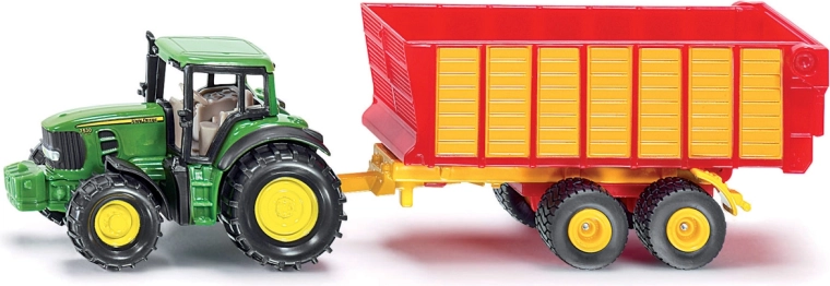 Tractor John Deere cu remorcă pentru siloz