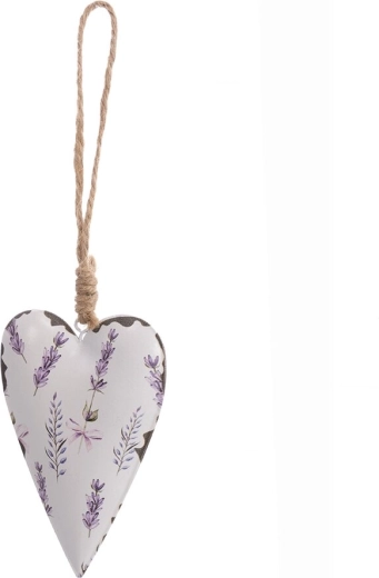 Inimă din tablă albă – decorațiune 11 cm