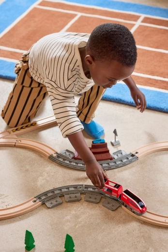 Trenuleț roșu cu arc, fără baterii