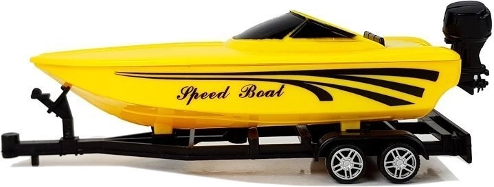 Remorcă detașabilă cu barcă galbenă