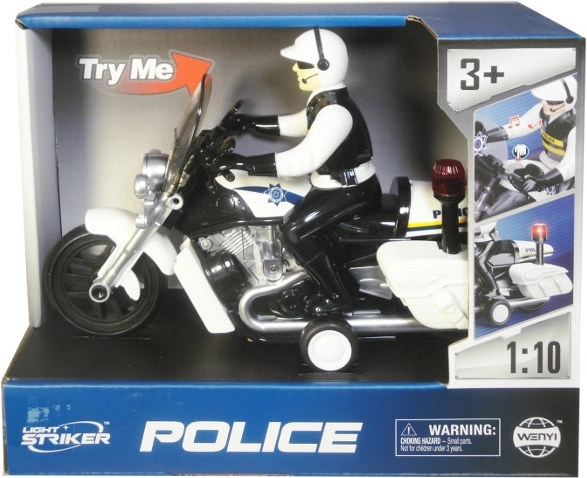 Motocicletă de poliție cu lumină și sunet