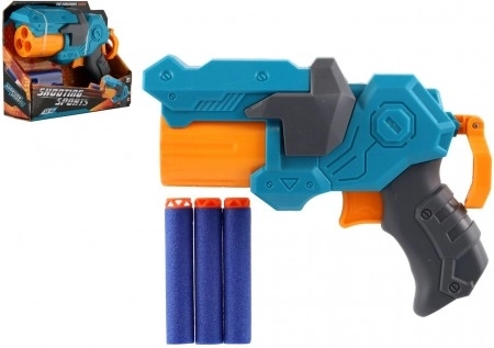 Pistolă din plastic cu proiectile din spumă, cu 3 săgeți