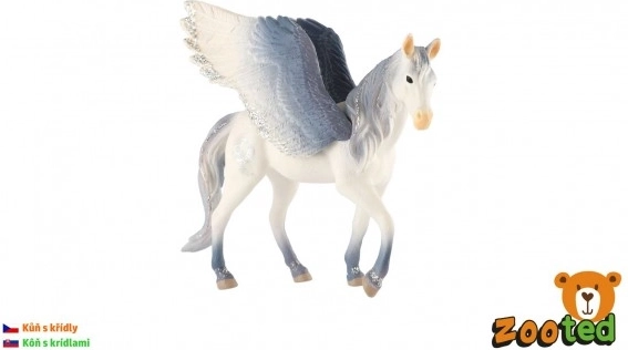 Pegas alb-gri – figurină din plastic 14 cm
