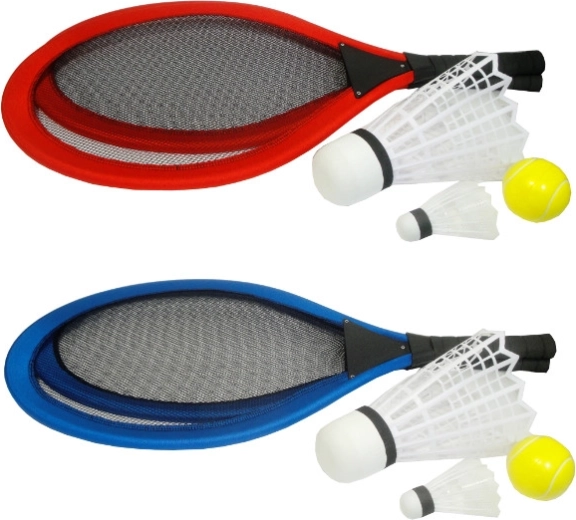 Set de badminton pentru copii – 2 rachete mari, fluturaș mare și mic, mingiuță