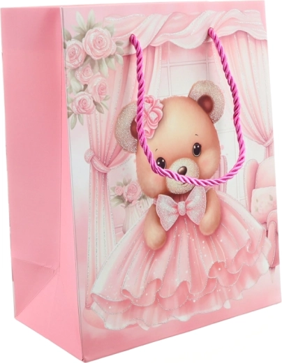 Motiv adorabil cu ursuleț în culori pastelate