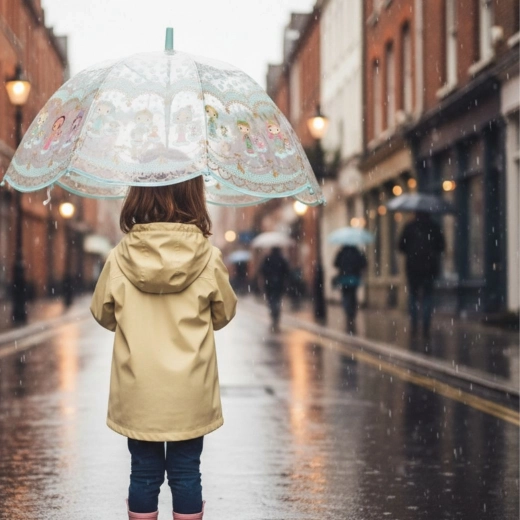 Umbrelă transparentă pentru copii Tinyly de la DJECO