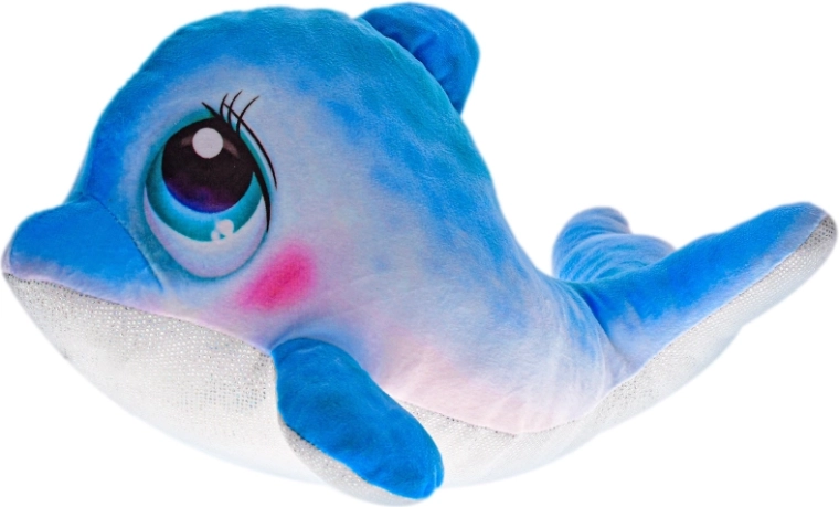 Delfin din pluș cu burtică sclipitoare 30 cm