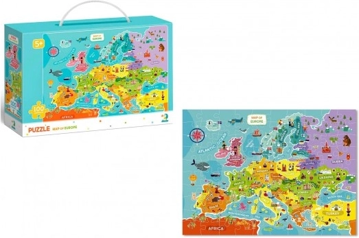 Puzzle hartă a Europei 100 piese
