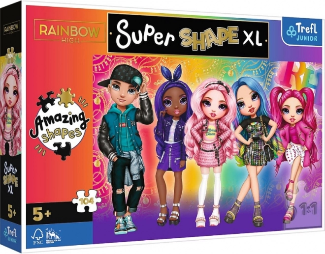 Puzzle XL Super Shape 104 piese RAINBOW HIGH