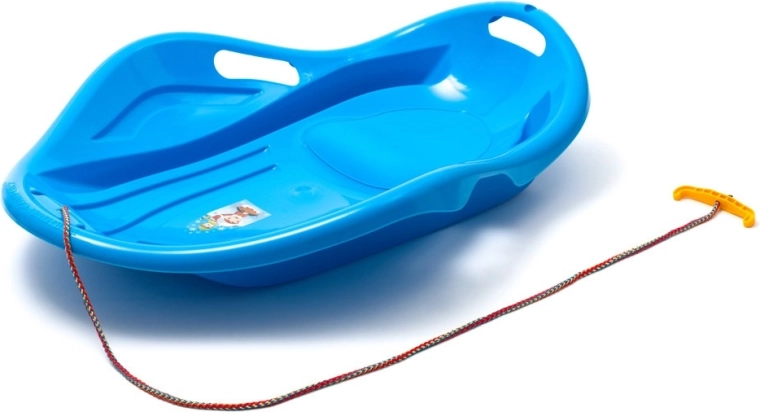 Sanie glisantă pentru copii Scoică Baby Mix Premium Comfort 80 cm albastră