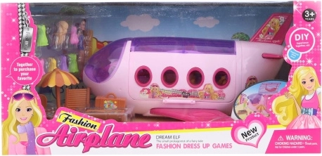 Avion la modă pentru păpuși cu accesorii