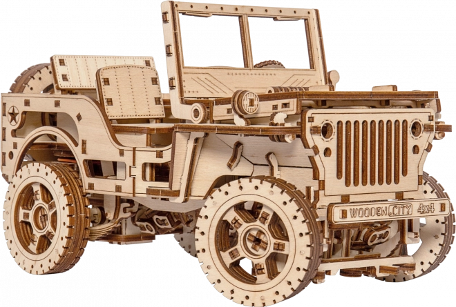 Model de Jeep din lemn 4x4 - 570 de piese