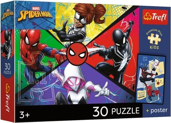 Puzzle pentru copii PremPlus Kids Pajęcza moc 30 de piese