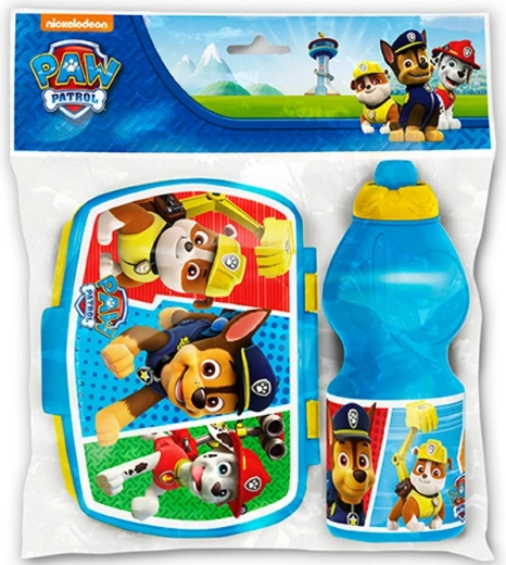 Set de gustare Paw Patrol: cutie pentru gustare și sticlă pentru băut 400 ml