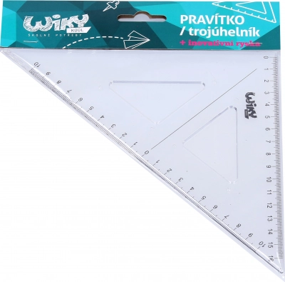 Echer triunghiular transparent cu marcaj inovator