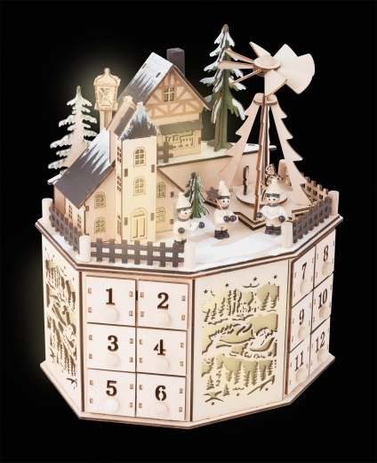 Calendar advent cu piramidă de Crăciun Small Foot