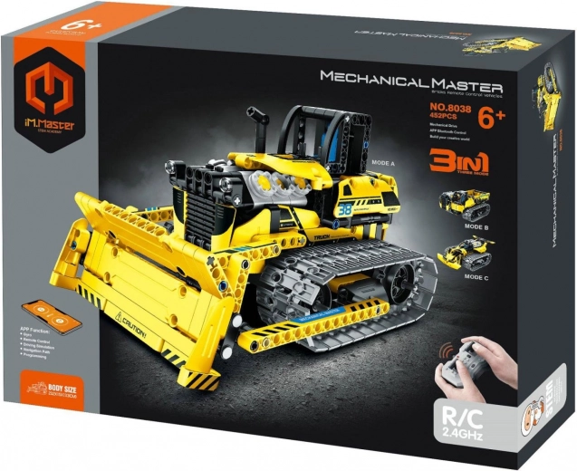 set de construcții programabil iM.master 3în1 utilaj RC, 452 piese cu pachet reîncărcabil