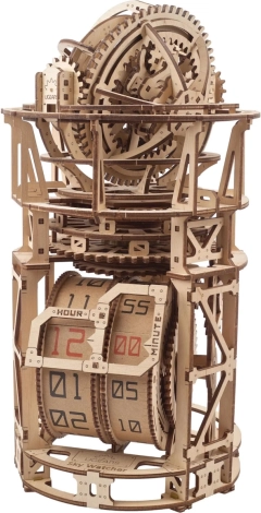 Ugears model mecanic din lemn cu mecanism de ceas și tourbillon