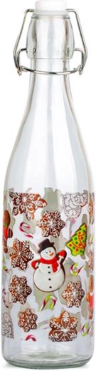 Sticlă de sticlă cu închidere tip clip TORO 540 ml turtițe