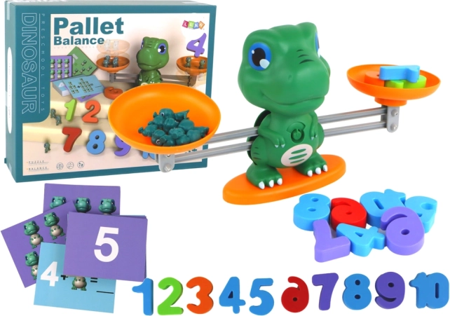 joc educativ dinozaur – balanță de echilibru și învățare a matematicii