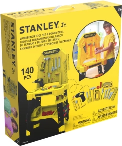 Stanley Jr. masă de lucru pentru copii cu unelte – 140 de piese