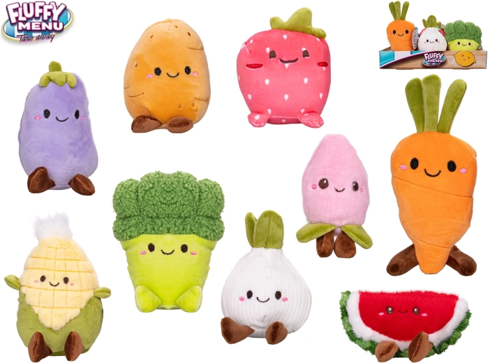 Fluffy Menu fructe și legume din pluș 12–14 cm