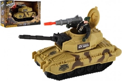 tank din plastic cu soldat cu mecanism inerțial