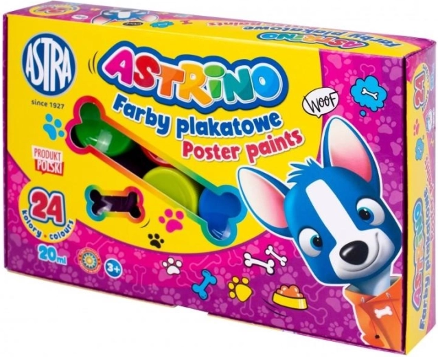 Vopsele tempera Astrino, set de 24 de culori