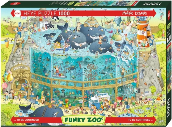Puzzle HEYE Grădina zoologică nebună: Expoziția oceanului, 1000 de piese