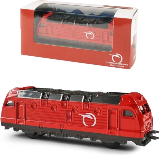 Mini locomotivă metalică ZSSK roșie, 9 cm