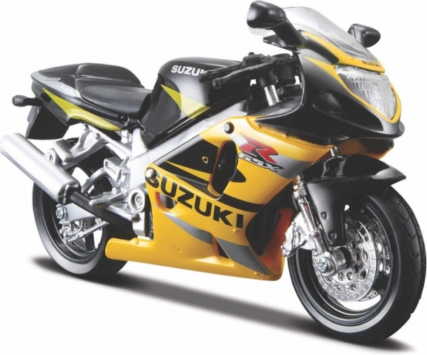 Model motocicletă Suzuki GSX-R600 cu suport 1/18