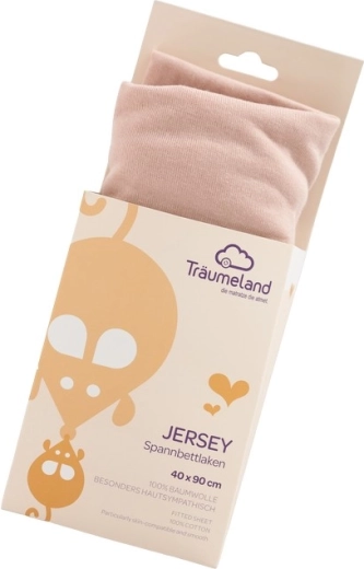 Träumeland cearșaf jersey cu elastic 40 × 90 cm rose smoke